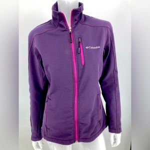 Columbia Sportswear Purple Jacket Size M Zippered Front & Pockets Gently Used